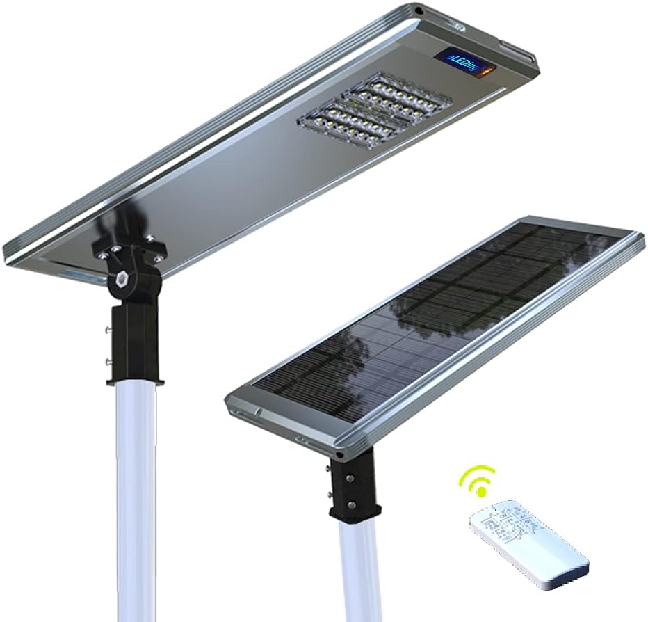 30W Superior Solar/Hybrid Energy Efficient LED Ultra-Powerful Self-Contained Smart Commercial Residential Lighting w/ Mounting System & Remote control for Building Parking lots Bike Path Street