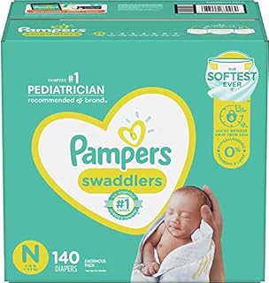 Diapers Newborn/Size 0 (< 10 lb), 140 Count - Pampers Swaddlers Disposable Baby Diapers, Enormous Pack (Packaging May Vary)