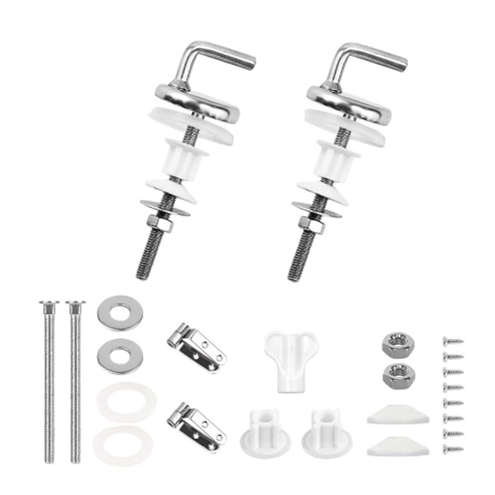 Toilet Hinges Replacement Stainless Alloy Replacement Toilet Seat Hinges Universal Top Fixing Hinge Parts for Seats