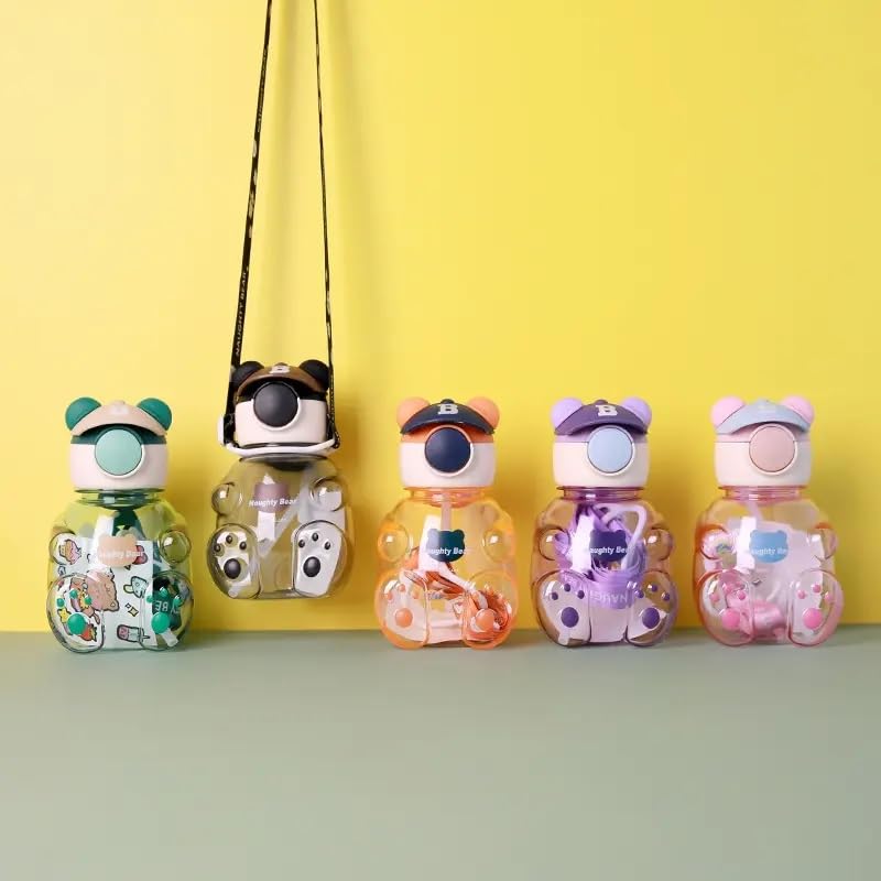 SEFLICA Water Bottle for Kids Boys Girls School Collapsible – 550ML Silicone Sipper Unbreakable Foldable Portable Compact Unique Leakproof Large Small Without-Straw (Teddy Bear Water Bottle) (B0DG71MD9D) Amazon Price History, Amazon Price Tracker