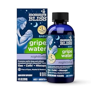 Mommy’s Bliss Gripe Water Night Time, Infant Gas & Colic Relief, Gentle & Safe, 2 Weeks+, 4 FL OZ Bottle (Pack of 1)