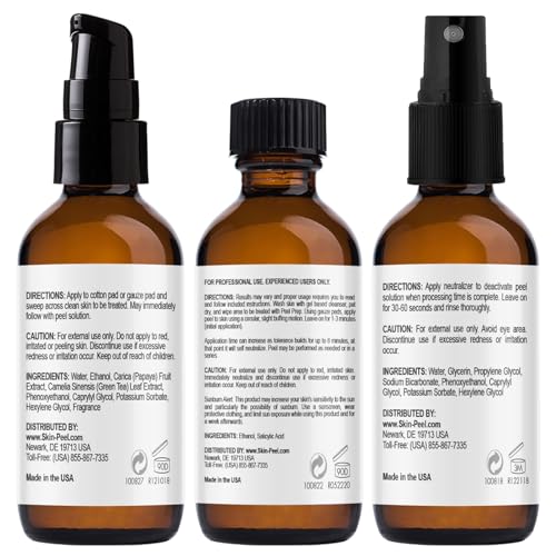 MedPeel Salicylic Acid Peel 30% Essential Peel Kit, Includes Peel, Prep, Neutralizer, Deep Strength Professional Grade Chemical Face Peel for all Skin Tones, 1oz/30ml (Kit of 3) - Thumbnail 2