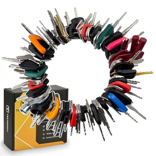 105PCS No-Duplicate Heavy Equipment Keys Master Set for Caterpillar Cat John Deere Komatsu Volvo Bobcat Kubota JCB Case Hyster Yanmar Daewoo Takeuchi Ford New Holland Construction Machine