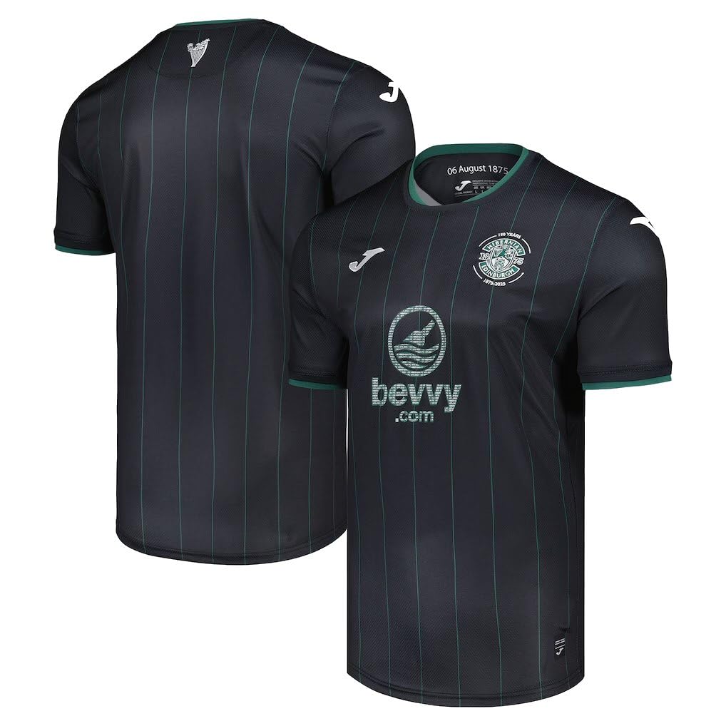 Joma Men's Black Hibernian Fc Third Football Shirt Jersey 2025-2026 (Uk, Alpha, M, Regular, Regular)