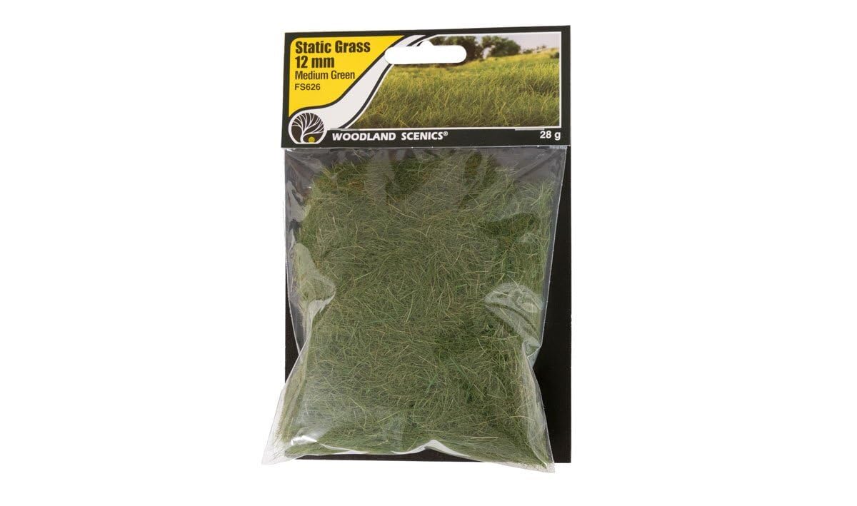 12mm Static Grass Medium Green