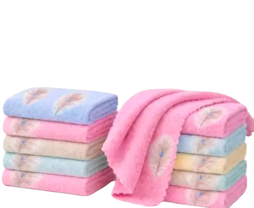 Women Soft face floral Pankh print bath use handkerchief hanky absorbent cotton comfort hygiene essentials Pack of 12-picture-24