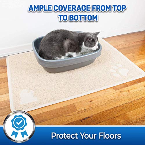 Pet Magasin Cat Litter Mat (2-Mat Set) - Soft And Durable Pet Litter Mats For Cats, Dogs, And Puppies - One Big (24.5'' X 16.5'') And One Small (15.5'' X 12.5) #TOP6