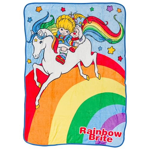 Image of Silver Buffalo Rainbow Brite, Starlite, Twink, Throw Blanket, 45x60in