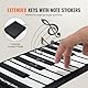VEVOR Roll-Up-Keyboard-Piano mit 88 Tasten, 128 Rhythmen, 128 Töne, tragbares elektrisches digitales Handrollpiano mit wiederaufladbarem Akku, 2-W-Lautsprecher, LED-Anzeige, 5 Anschlüsse, MIDI