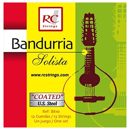 Royal Classics BS10 Bandurria Solista - Cuerdas para bandurria, bordones plateados