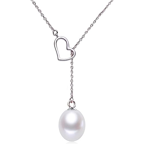 BOOSCA Fine Jewelry Sterling Silver Freshwater Cultured Pearl Pendant Necklace Gifts for Women