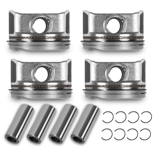 CYCWER 1ZZFE 1ZZ-FE 4pcs Engine Piston Rings Fit for 2003-2008 VIBE 1.8L, Fit for 2000-2008 COROLLA 1.8L, Replace OE 1ZZFE, 13101-0D040, 13101-22140