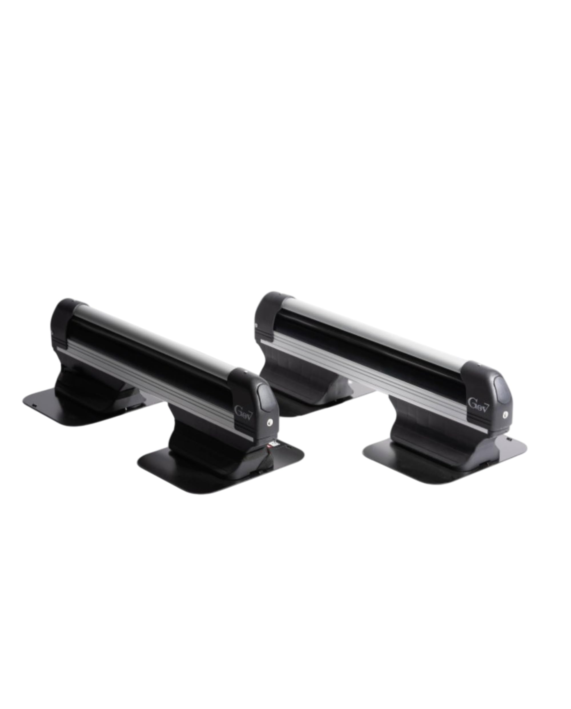 GEV Portasci Magnetico Antifurto Scorrevole in Alluminio – 4 Paia di Sci (Max 28 kg) o 2 Snowboard e 1 Paio di Sci (Max 21 kg), Lunghezza Interna 63 cm, Omologato TÜV