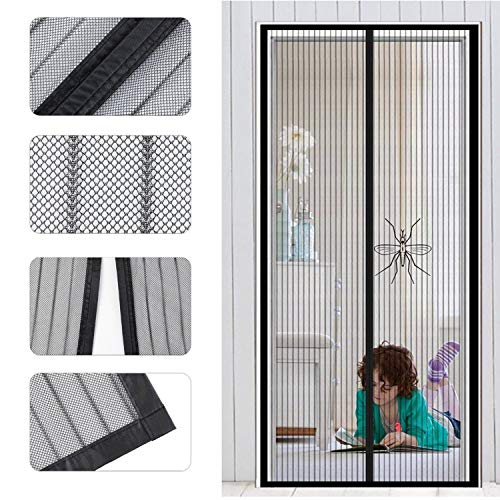 Preisvergleich Produktbild Magnet Fliegengitter Tür Insektenschutz, Fliegen Gitter Türvorhang Magnetic Moskito Netz, Wohnzimmertür, Schiebetür, Ohne Bohren, von VOYAGO (140x240 CM)