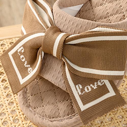 Bow-Knot Cotton House Slippers for Women, Soft Open Toe Indoor Non Slip Washable Comfortable Stitching Shoes for Hotel Travel Bedroom Airplane Party 5