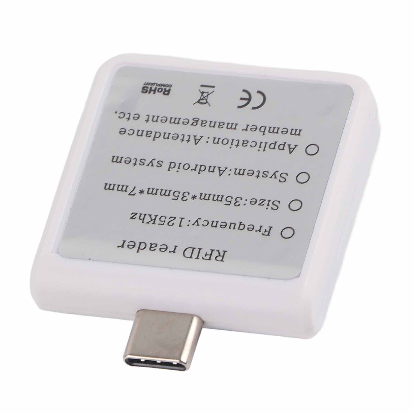 NOn Card Reader ID Mobile Phone Card Reader Type C White - N with Builtin Emits Up to Buzzer Your Transfer Effortlessly (White)