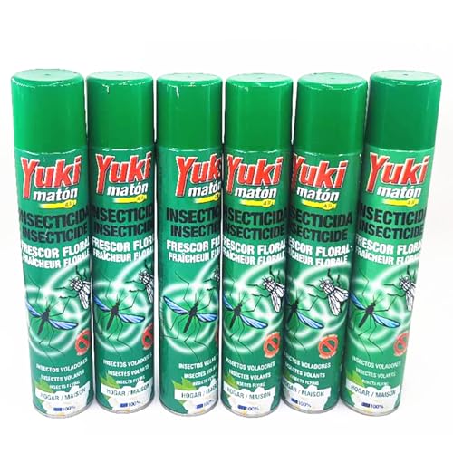 Yuki Insecticida Repelente de Mosquitos, Paquete de 6 Sprays (6)