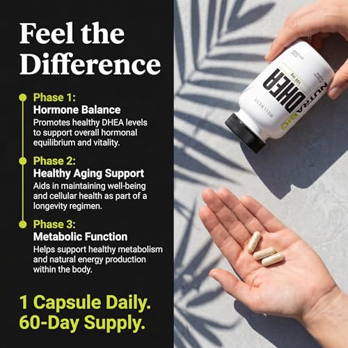 NutraBio DHEA 100mg Capsules