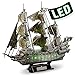 CubicFun Puzzle 3D de Hollandais Volant - LED Maquette de Bateau de Pirate Hollandais Volant, Cadeau d'anniversaire pour Adulte, 360 Pièces