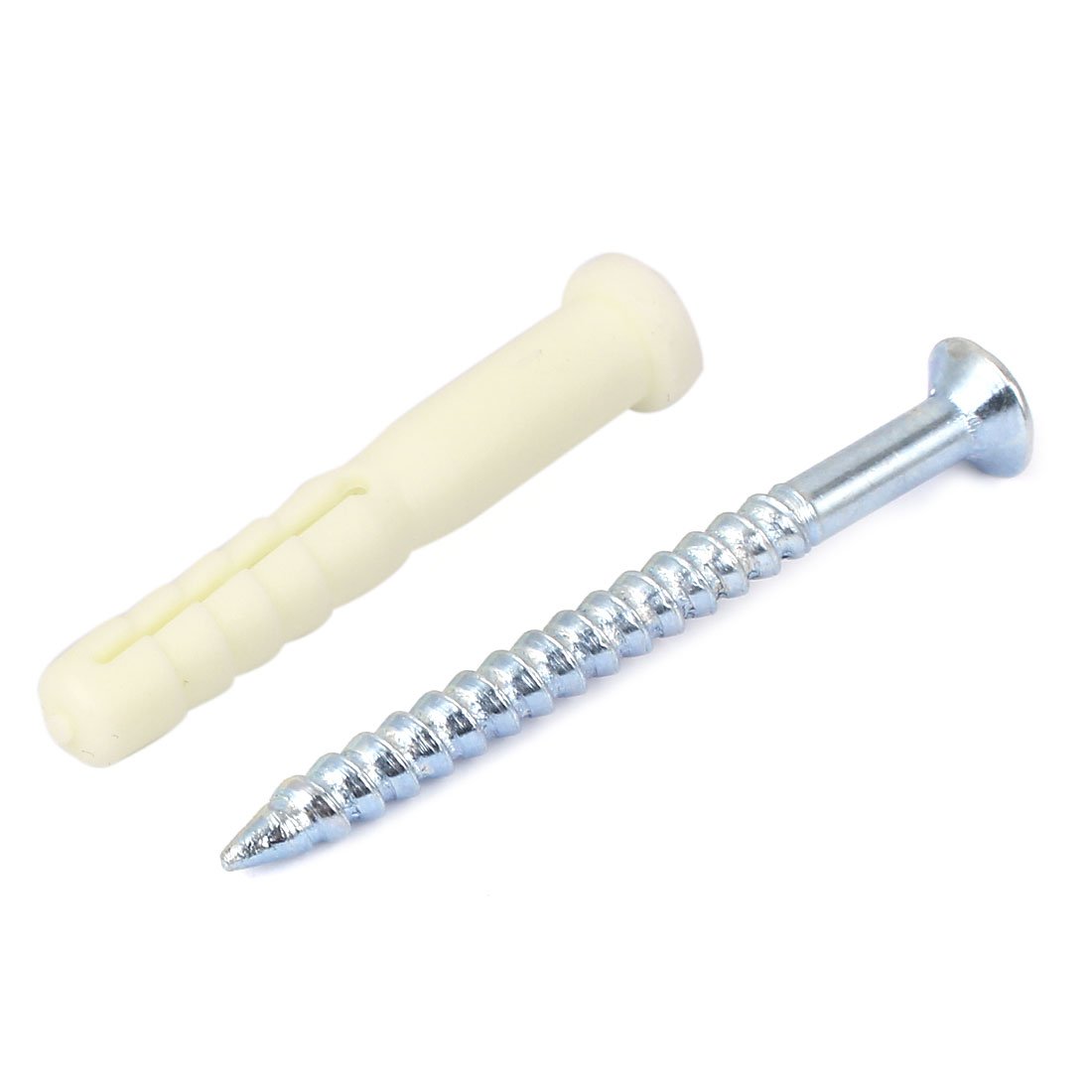 Aexit 5pcs Plastic Anchors Expansion Bolt Connector Wall Screw Anchor Expansion Anchors Self-Tapping Screws