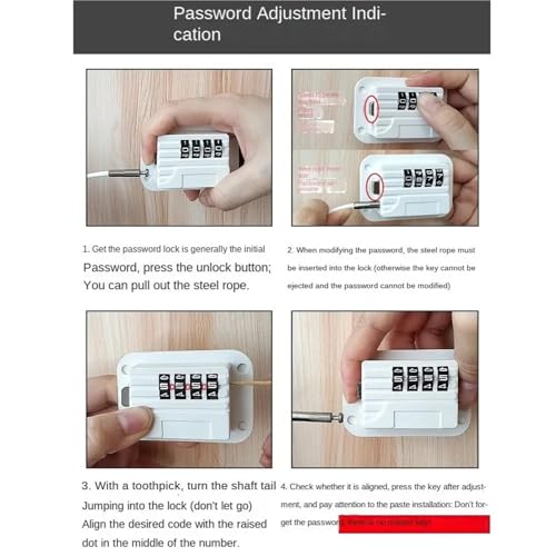Cerradura de combinación digital para bloquear ventanas contra caídas 4