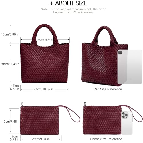 Image of JINMANXUE Fashion Woven Bag Shopper Bag Travel Handbags and Purses Women Tote Bag Large Capacity Shoulder Bags