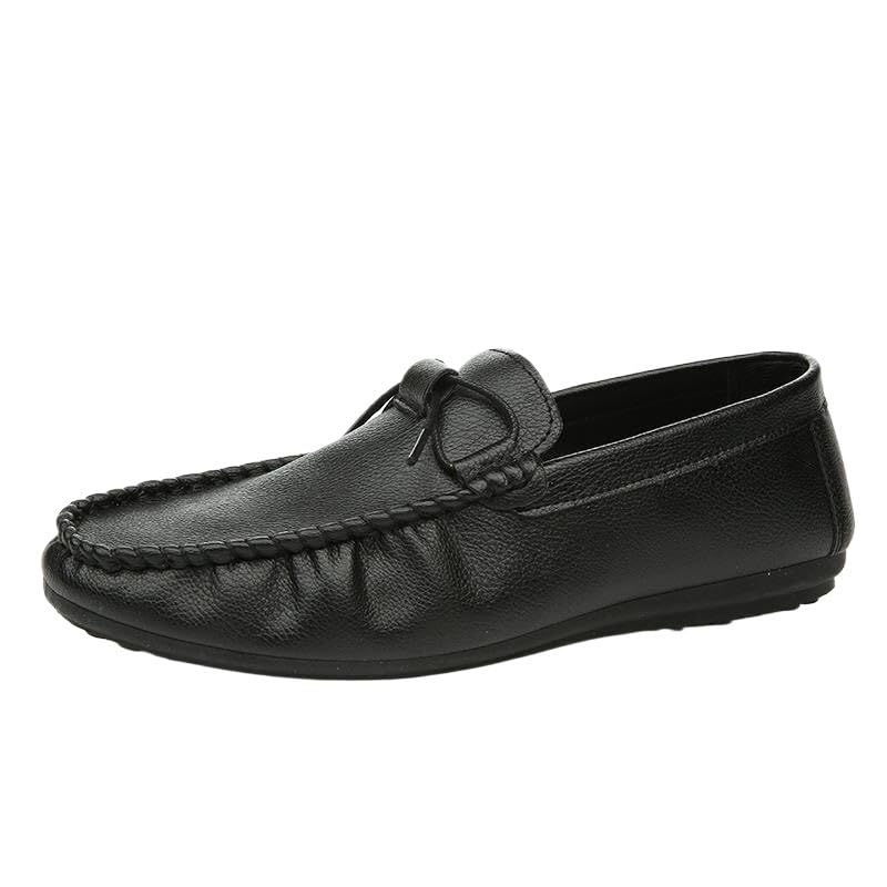 Men Party Loafers Vegan Leather Outdoor Round Toe Anti-Slip Slip Resistant Rubber Sole Shoe for Casual Wedding Party Prom Slip On