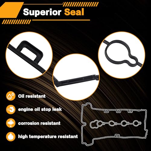 Image of Valve Cover Gasket, Replace VS50778R 12609291 12608604 | Compatible with 2008-2017 Buick Lacrosse /Regal /Verano, Chevy Captiva Sport /Cobalt / Equinox /HHR /MALIBU