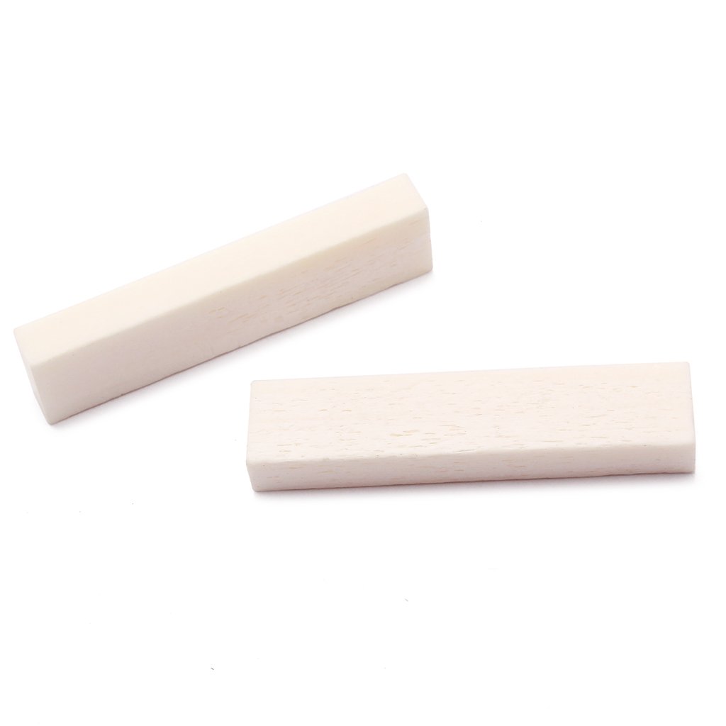 Alnicov 2PCS Guitar Bone Nuts Blank 52X10X6mm For Accoustic Guitar