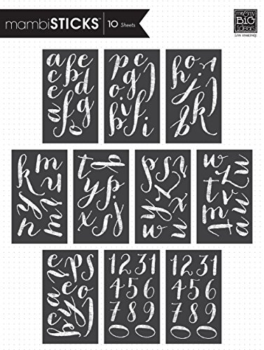 me & my BIG ideas Script Chalk Alphabet Stickers, White, Large