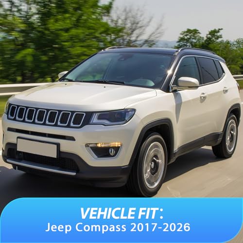 Image of Nilight Vent Window Visors for Jeep Compass 2017-2026, in-Channel, 4PCS