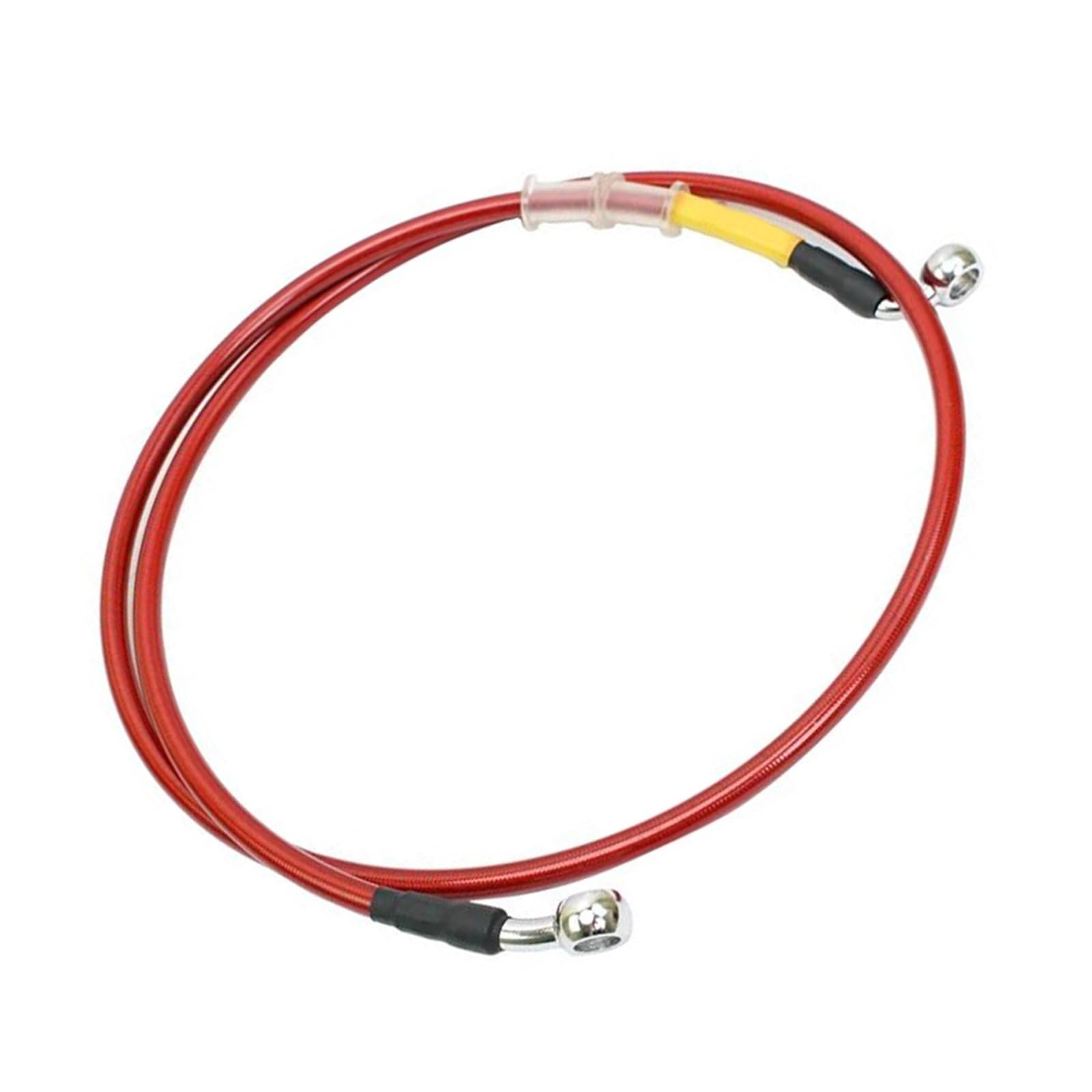 Shqxd Black- Silver Hydraulic Brake Hose Motorcycle Universal Hydraulic Brake Hose Tube Line Pipe Steel Mesh Braided Oil M10 Banjo 28° 90° 400Mm-2400Mm(1900Mm)