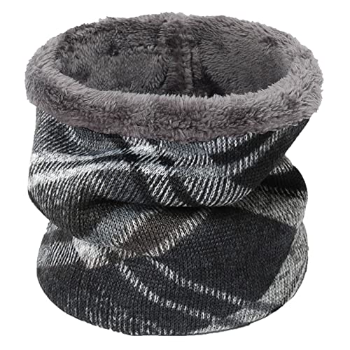 Generisch Bufanda de invierno, calentador de cuello, polaina de punto de forro polar, manguera de esquí, bufanda circular, resistente al viento, accesorio para hombre y mujer, idea de regalo, 13