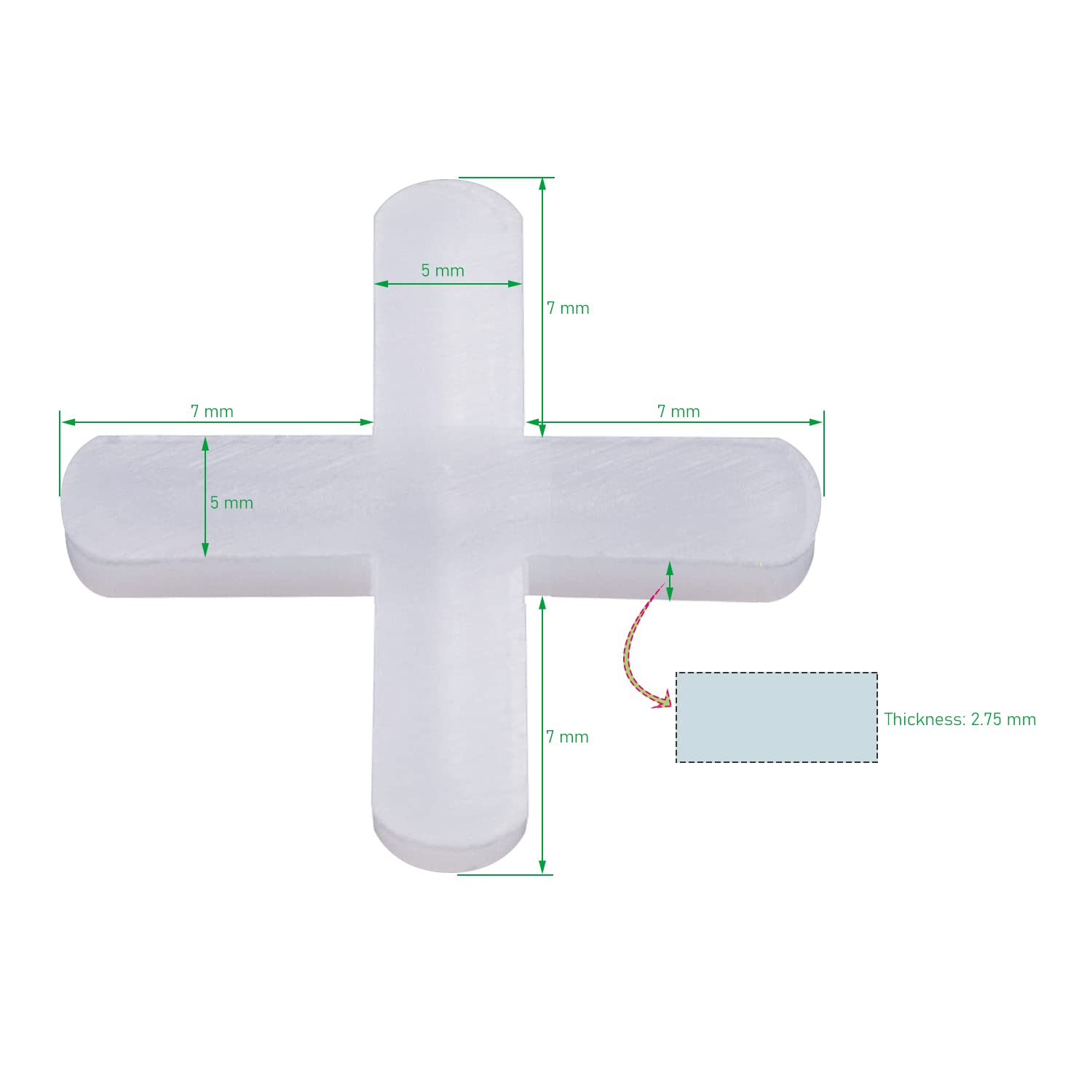 Distanziatori Per Piastrelle 5mm - Confezione Da 1000 Pezzi, Crocette Per Fughe Uniformi - Foto 8