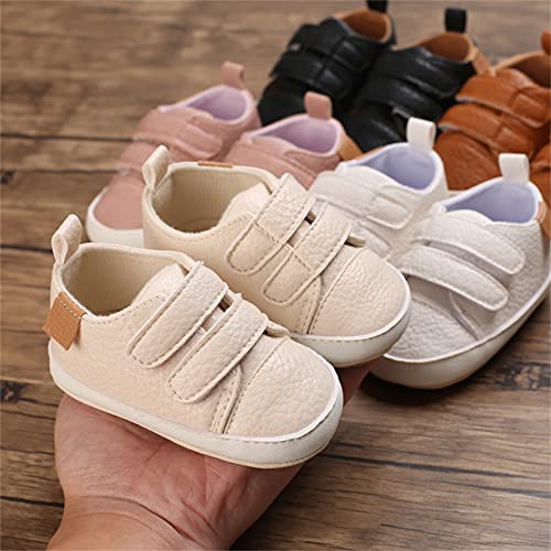 Baby Boys Girls First Walking Shoes Infant Non-Slip PU Leather Sneakers Toddler Newborn Loafers Flat𝘀 Shoes 5