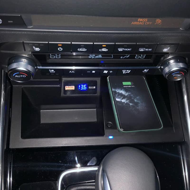 EVURU 15W Car Qi Wireless Charger Fit for Mazda CX-5 CX5 2017 2018 2019