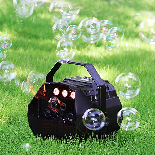 Bubble Machine, 15W Rgb 3 In 1 Bubble Machine With Colorful Led Lights And Wireless Remote Control For Kids Bubbles Blower, Stage Effect #TOP1