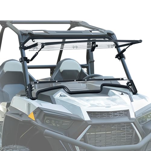 StarknightMT 19-23 RZR XP Flip Up Windshield Anti-Scratch 2-in-1 Full Front Window Compatible with 2019-2023 Polaris RZRXP 1000/4 1000/Turbo/4 Turbo Hard-Coated Polycarbonate Clear (No Intrusion Bar)