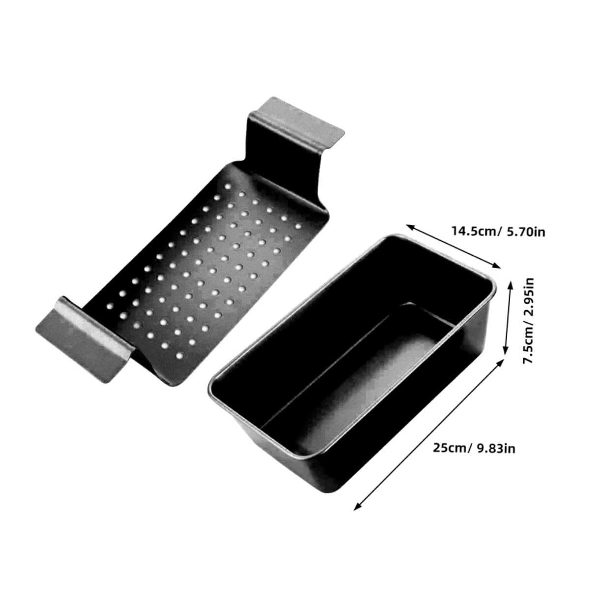 Toastform aus Kohlenstoffstahl, Schwarz, Antihaftbeschichtet für Brot