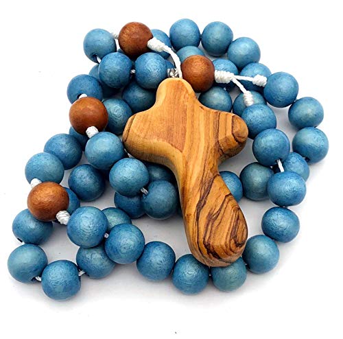 Wooden Rosary (Medium Blue)