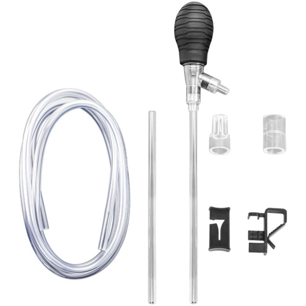 Manual Siphon Gravel Vacuum Cleaner Multifunction Fish Tank Water Changer Sand Siphon Tool for Small Aquarium Maintenance