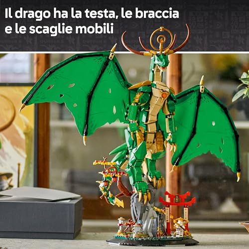 Ninjago Drago-Guardiano - Giocattolo da Costruire di Action Figure Snodabile con Minifigure del Maestro Wu ed Espositore Effetto Roccia - Regalo per Bambini 14+ Anni Fan di Monstrosity - 71847 - Lego - Immagine 2