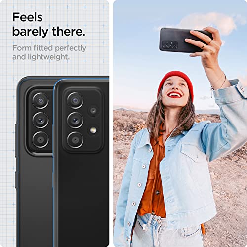 Image of Spigen Thin Fit Back Cover Case Compatible with Samsung Galaxy A33 5G (TPU + Poly Carbonate | Black)