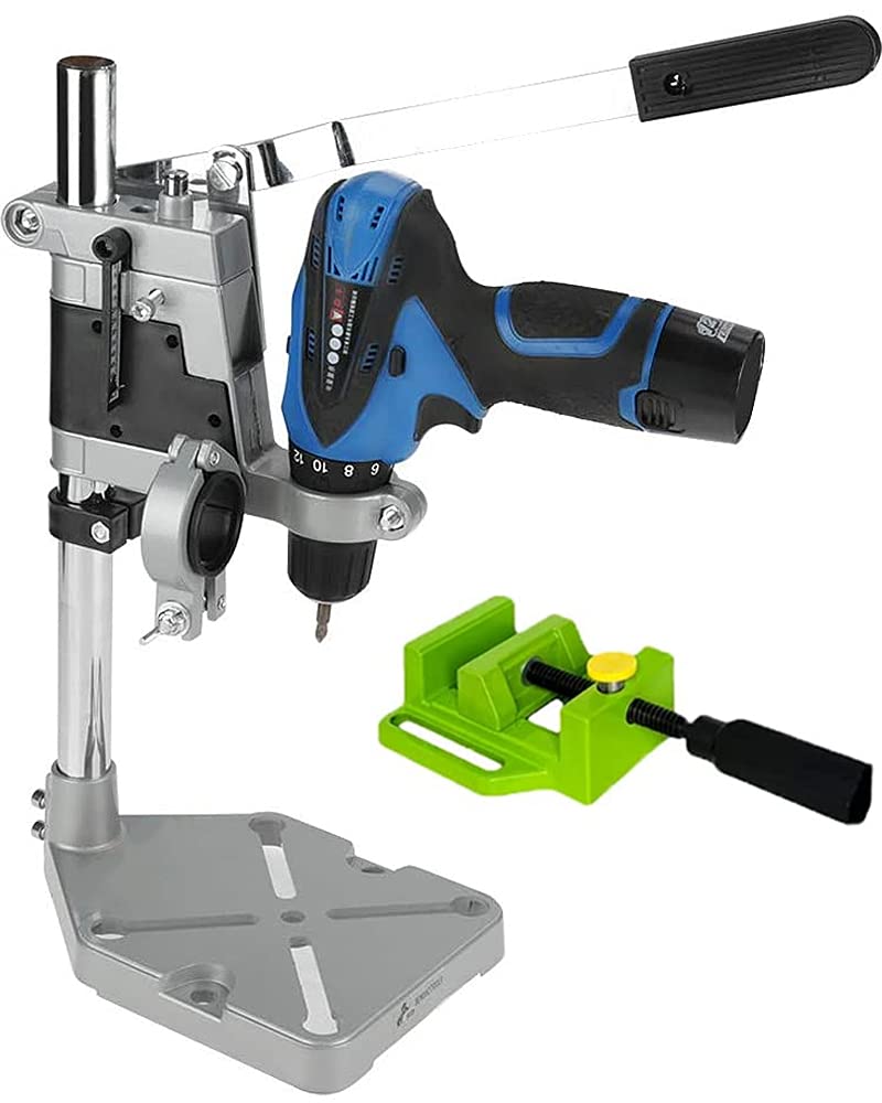 Buy Drill Press Stand Double Hole Universal Bench Clamp Adjustable Drill Press Stand Workbench