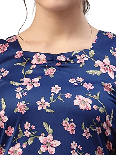 Image of SIRIL - Women's Digital Print Half Sleeve Mini Crepe Dress