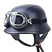 Produktbild Motorradhelm Halbschale Stahlhelm Oldtimer Helm Oldtimer Helm + Brille im Wehrmacht Style