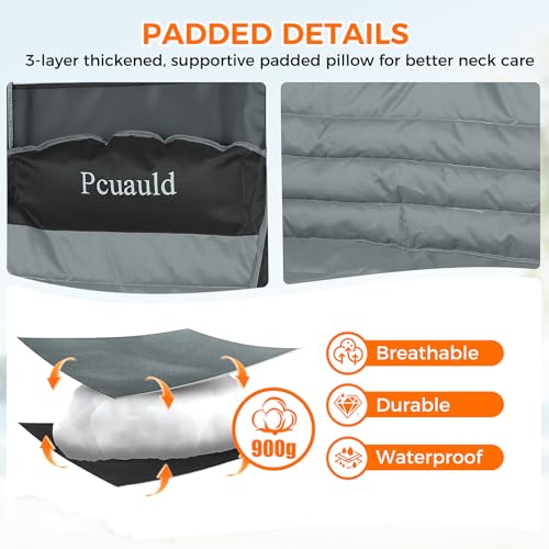 Silla doble para camping con toldo Pcuauld, plegable, para 2 personas, resistente y con portavasos miniatura 5