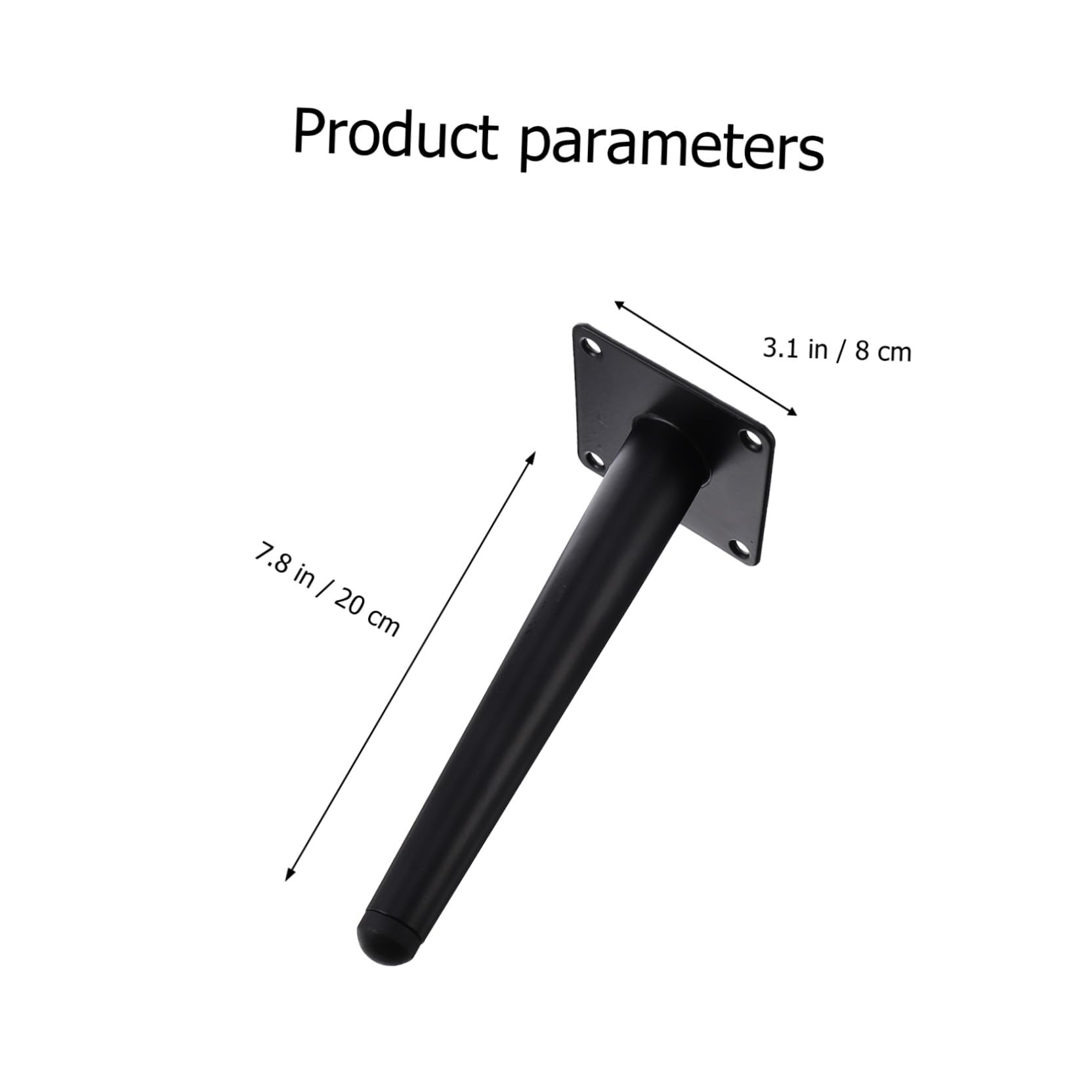 EXCEART 4pezzi Piedini di Supporto per Mobili in Gambe per Tavolo da Tè e Divano Piedini per Mobili da Letto e Armadietto Design Affusolato Facile da Installare