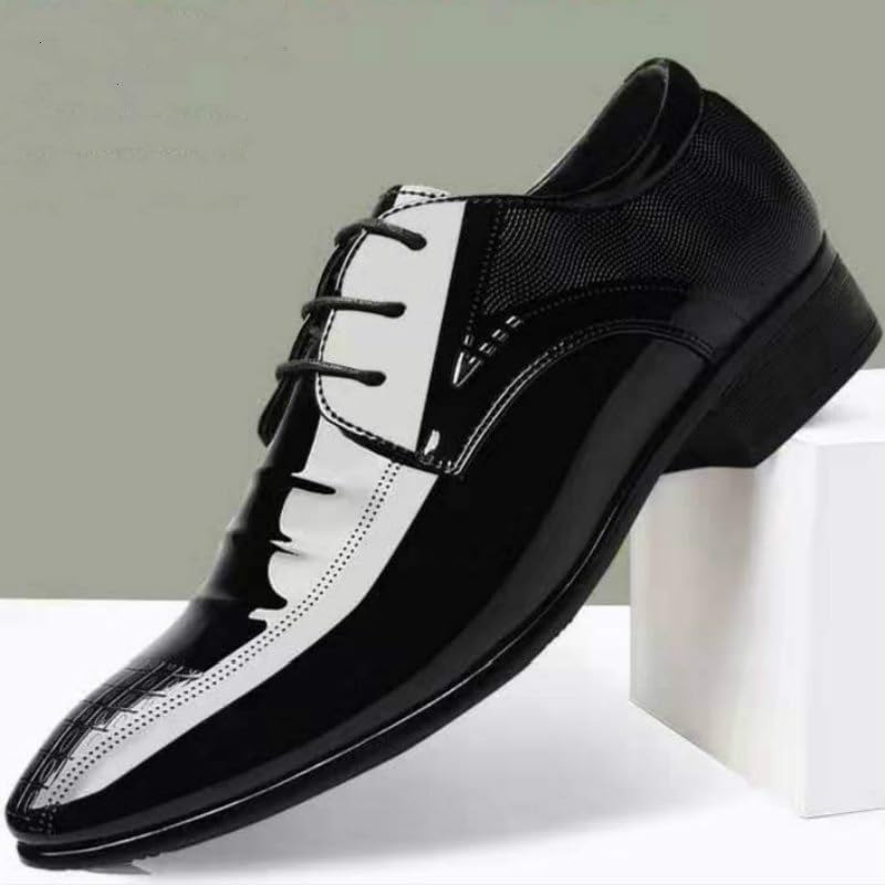Men's Alligator Crocodile Print Oxfords Fashion Lace Up Dress Shoes Casual Business Work Office Wedding Tuxedo4