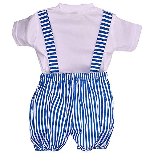 Image of Wish Karo Unisex Dugaree Dress for Baby Boys - Baby Girls-(Bt09blu Blue 6-9 Mths)